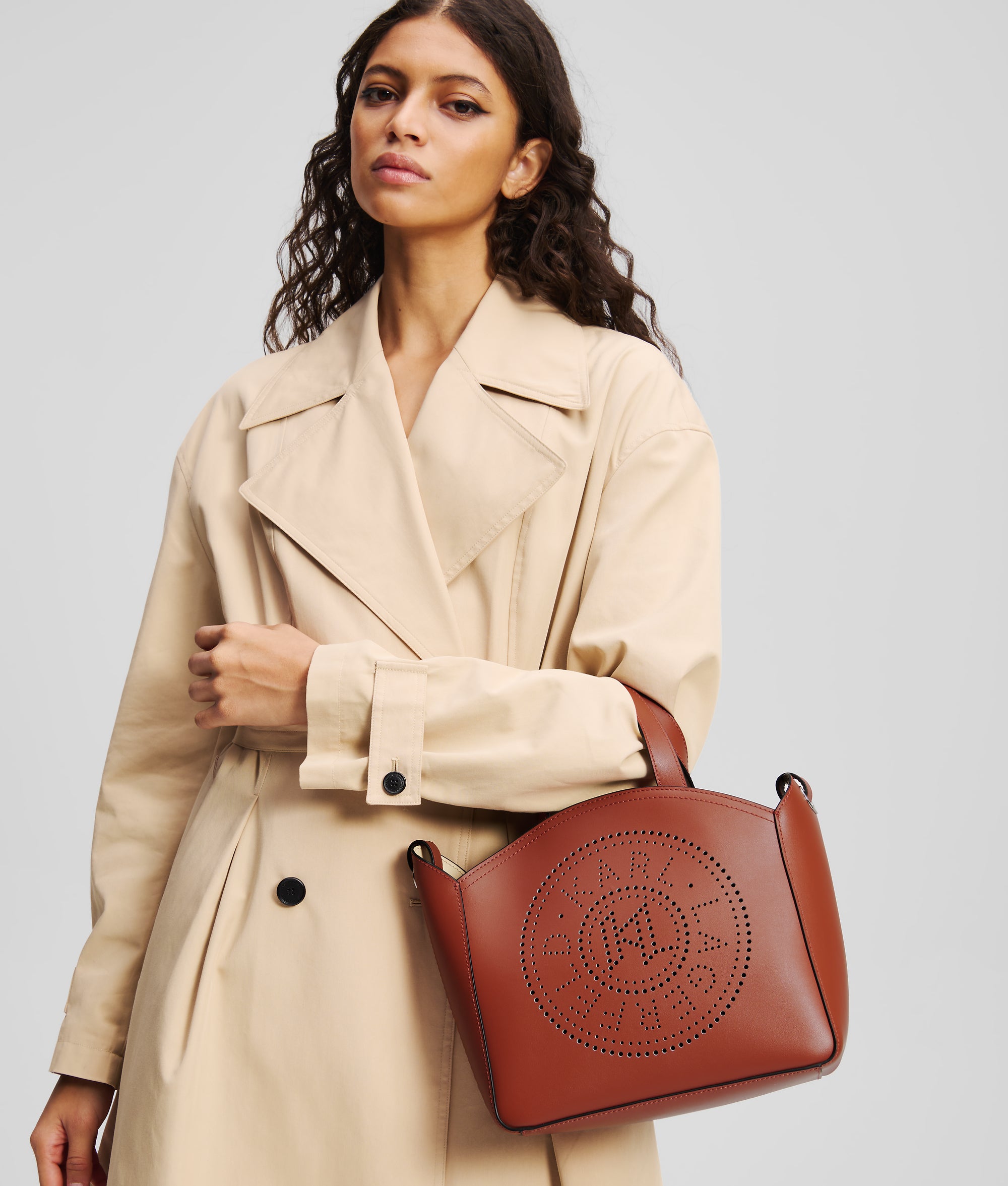 K/CIRCLE PERFORATED SMALL TOTE BAG - Image 2