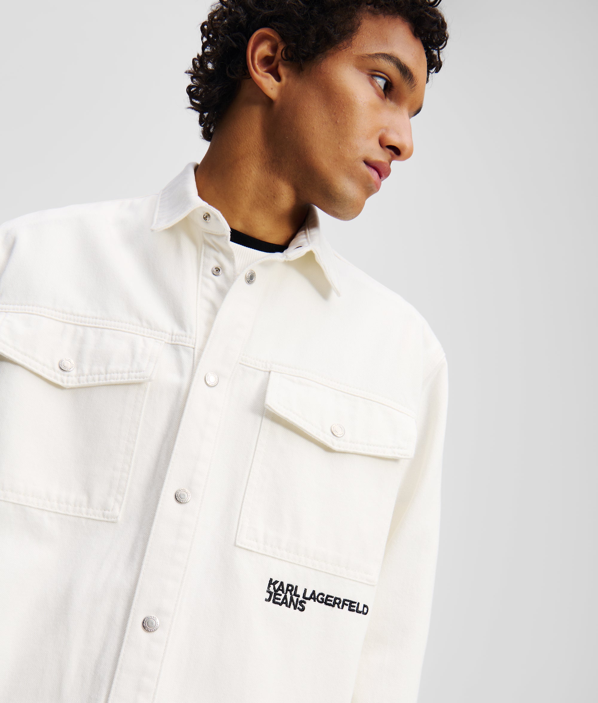 KARL PRINT DENIM OVERSHIRT - Image 3