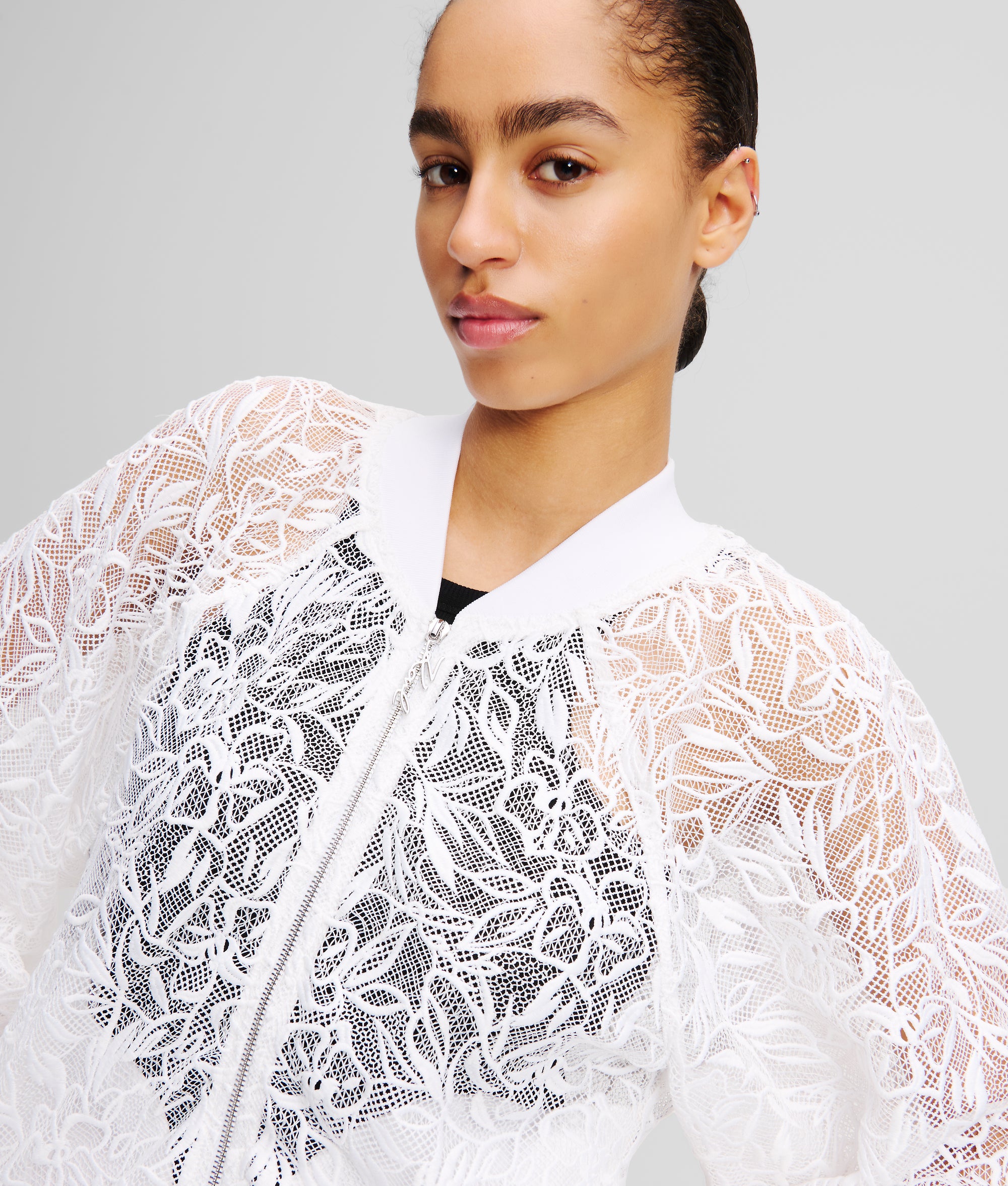 ORCHID EMBROIDERY BOMBER JACKET - Image 2