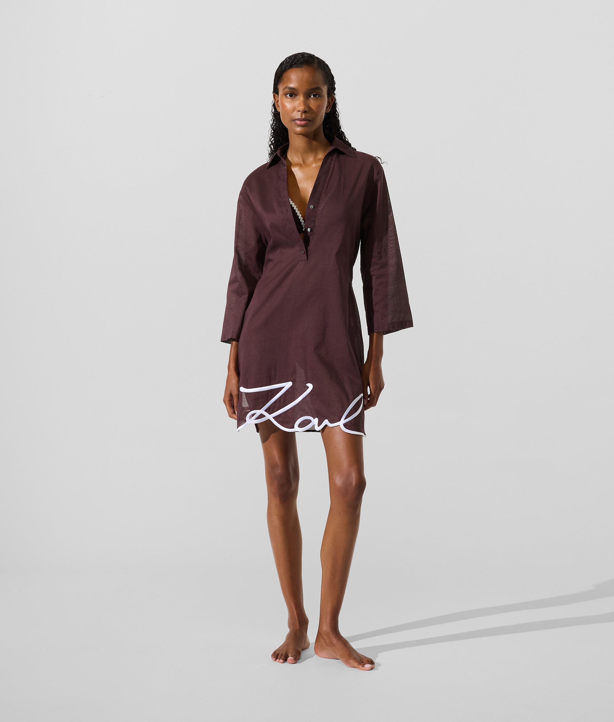 K/SIGNATURE BEACH SHIRT DRESS