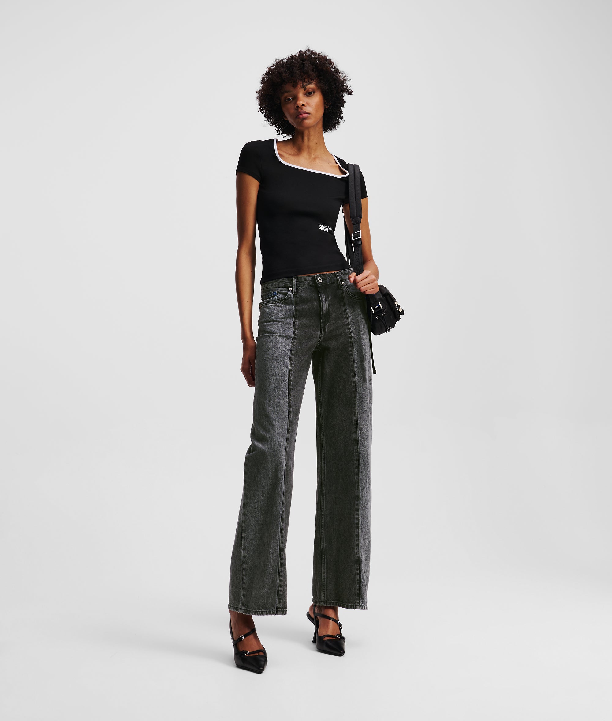 TWO-TONE MID-RISE RELAXED JEANS - Image 4