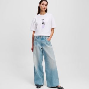 PLEATED WIDE-LEG JEANS