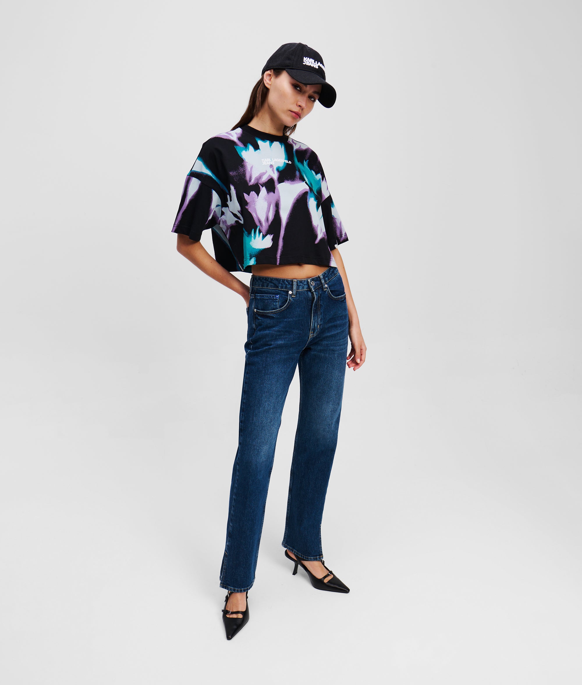 FLORAL-PRINT CROPPED T-SHIRT - Image 4
