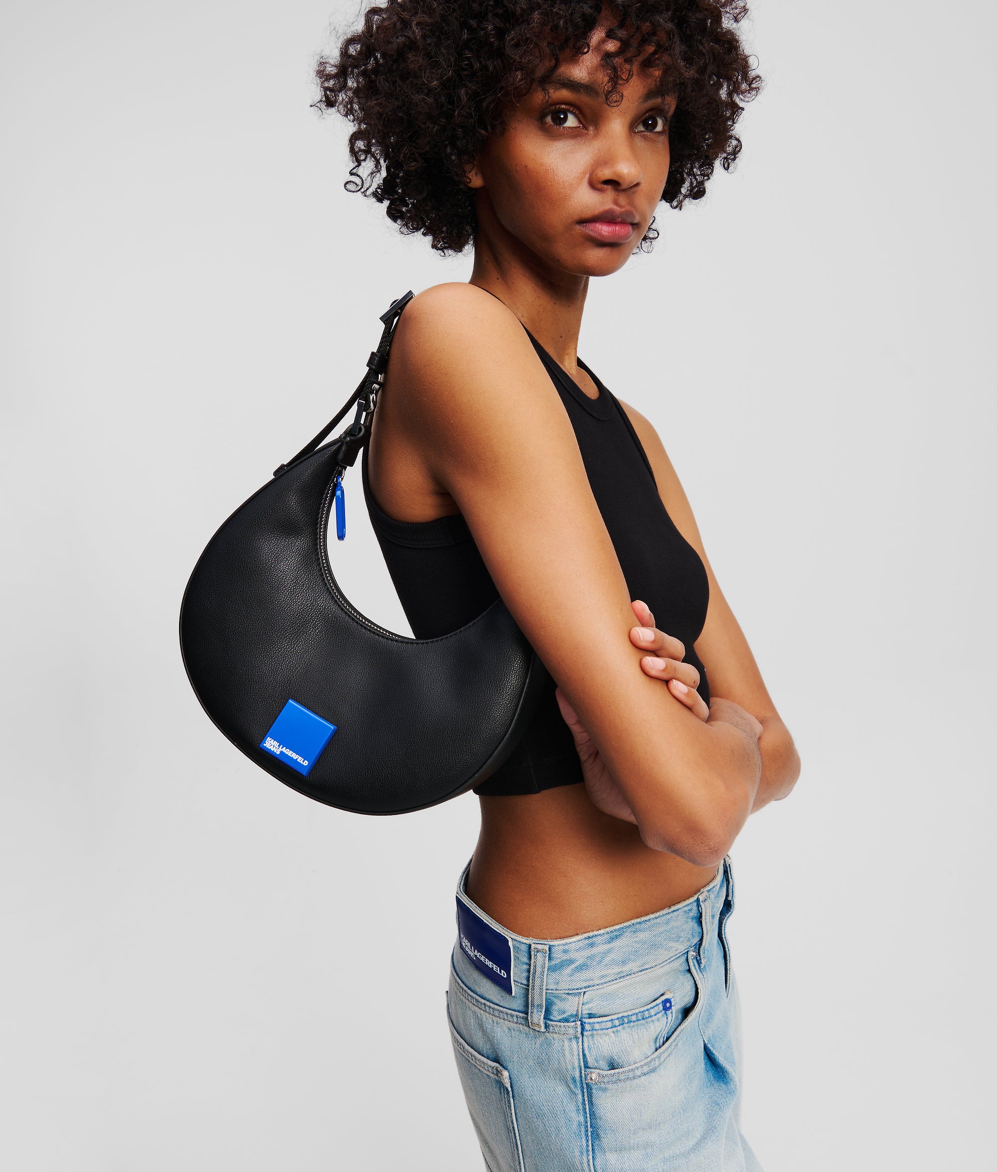 KLJ BOX LOGO HALF-MOON SHOULDER BAG - Image 2