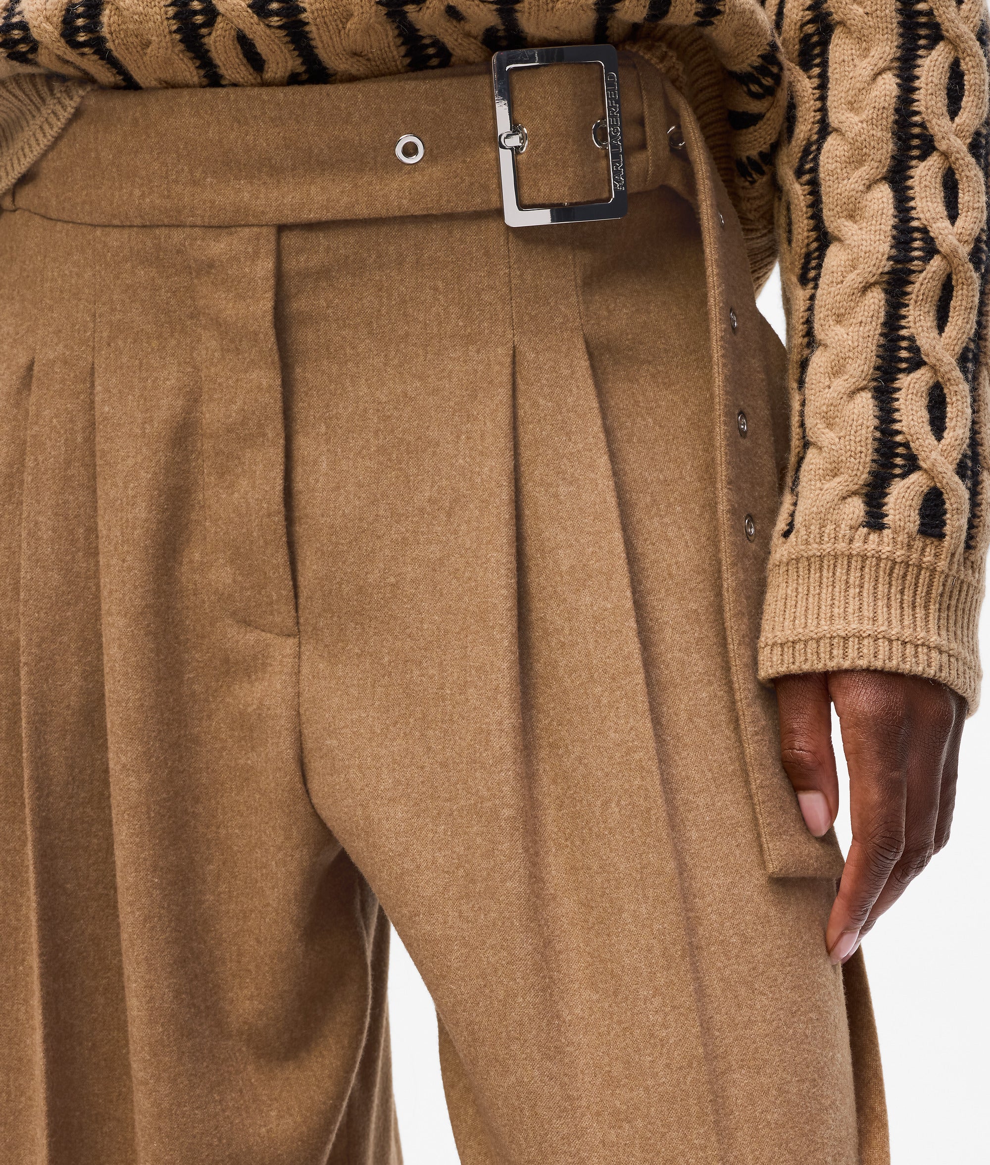 Wool-blend wide leg pants - Image 2