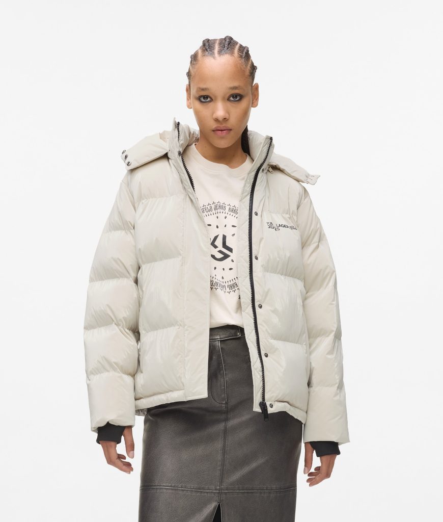 Pearlised puffer jacket