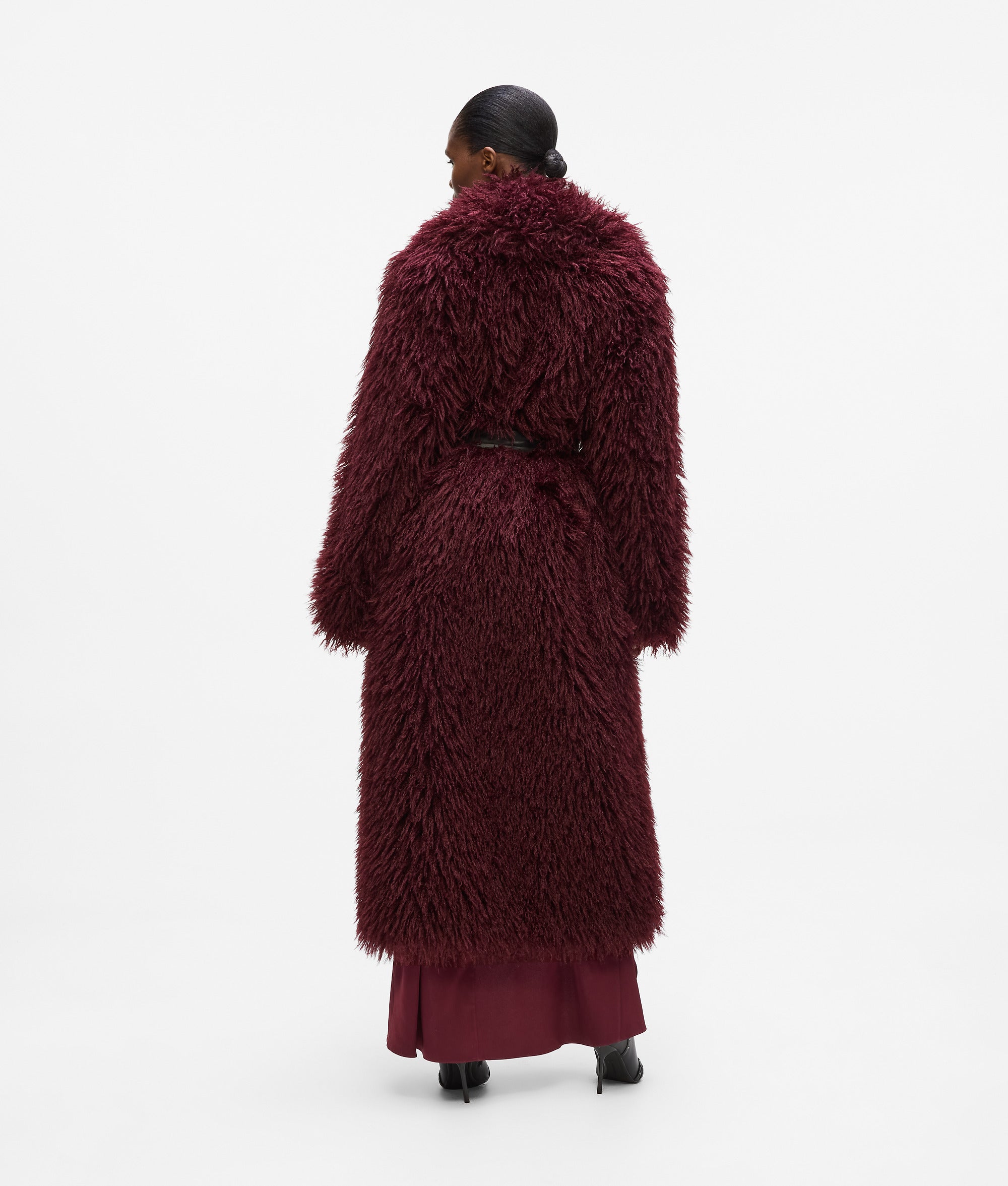 Long faux-fur coat - Image 3