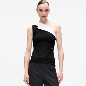Karl DNA asymmetric lapel top