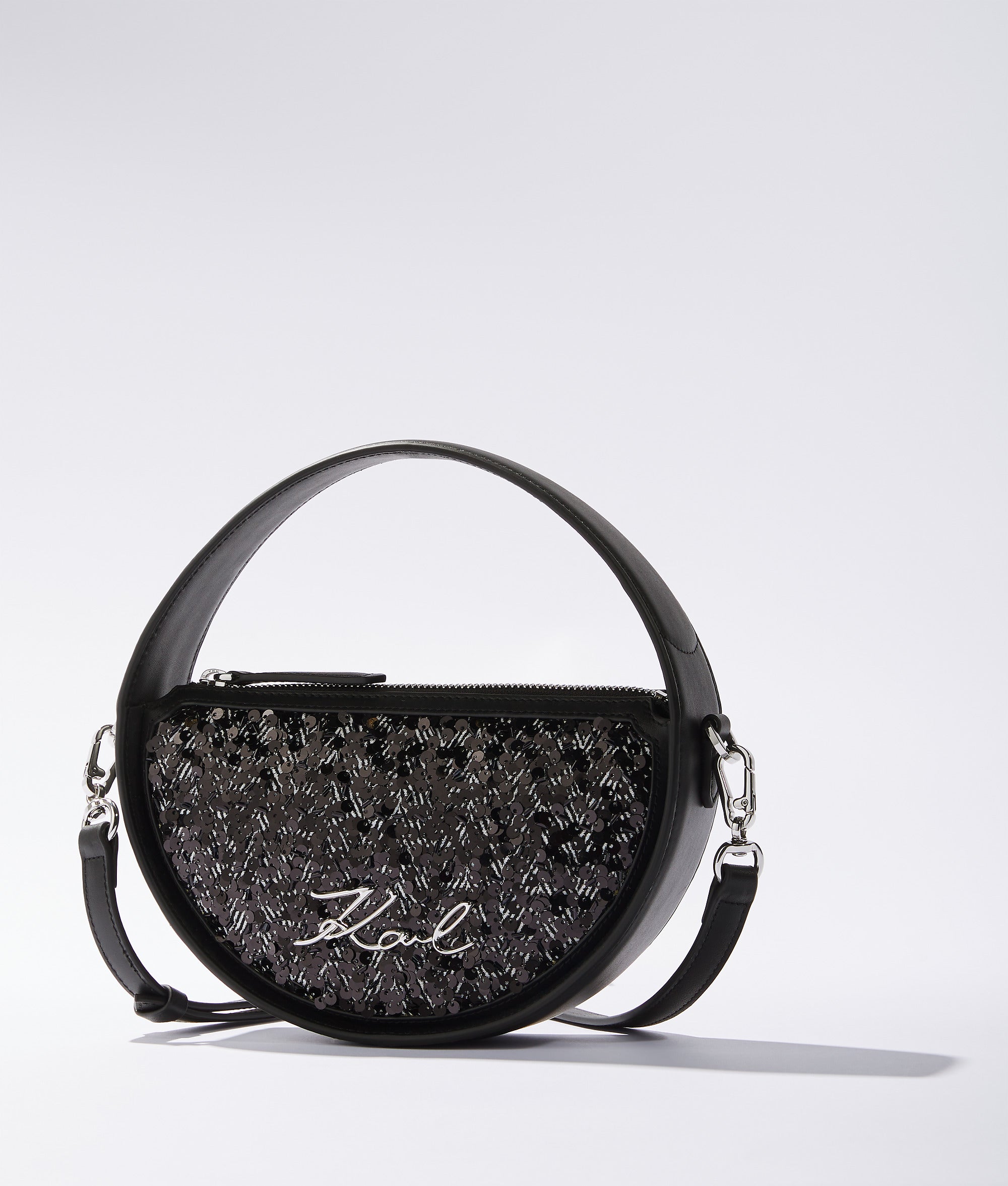 K/Signature sequin round crossbody bag - Image 6