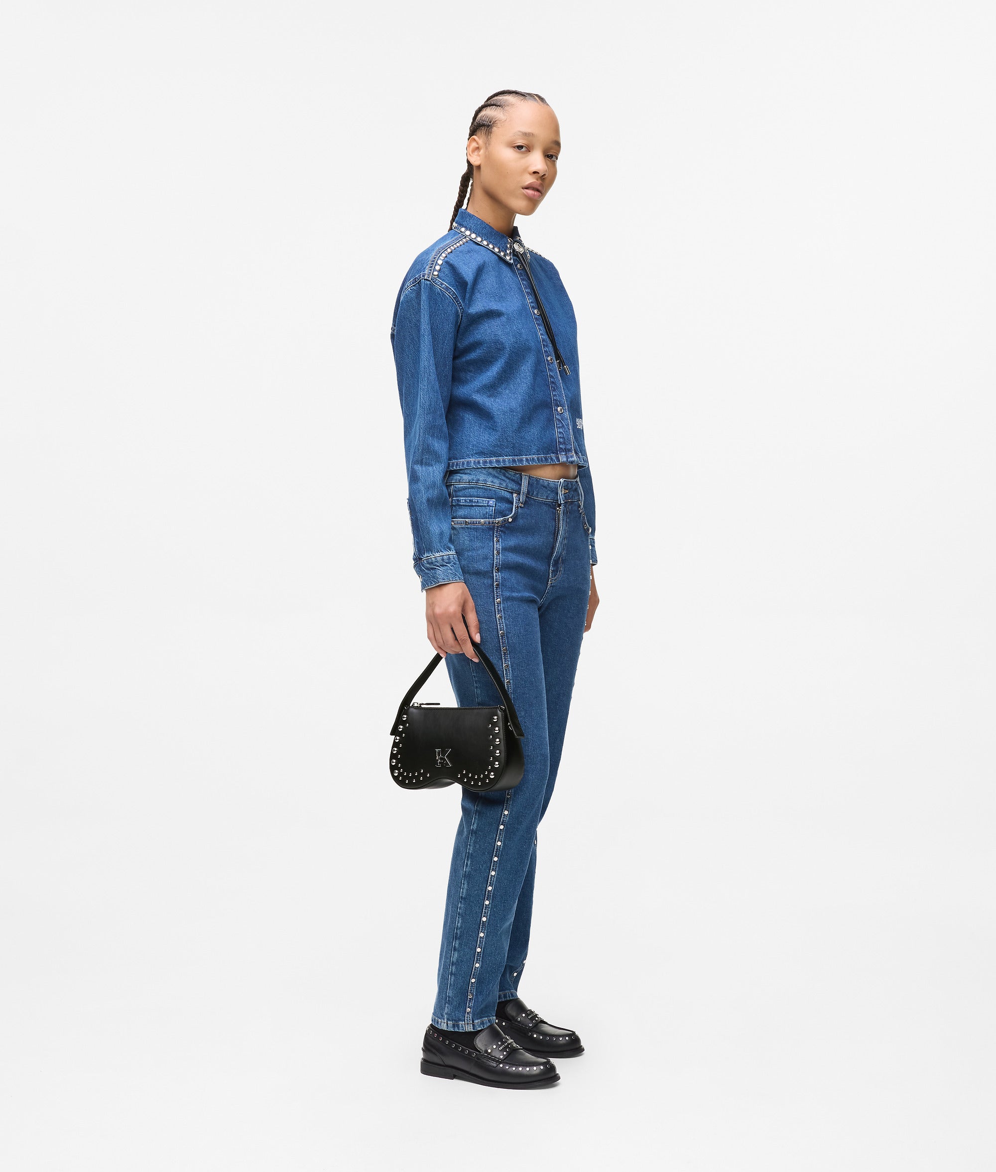 Sunglasses studded top handle bag - Image 2