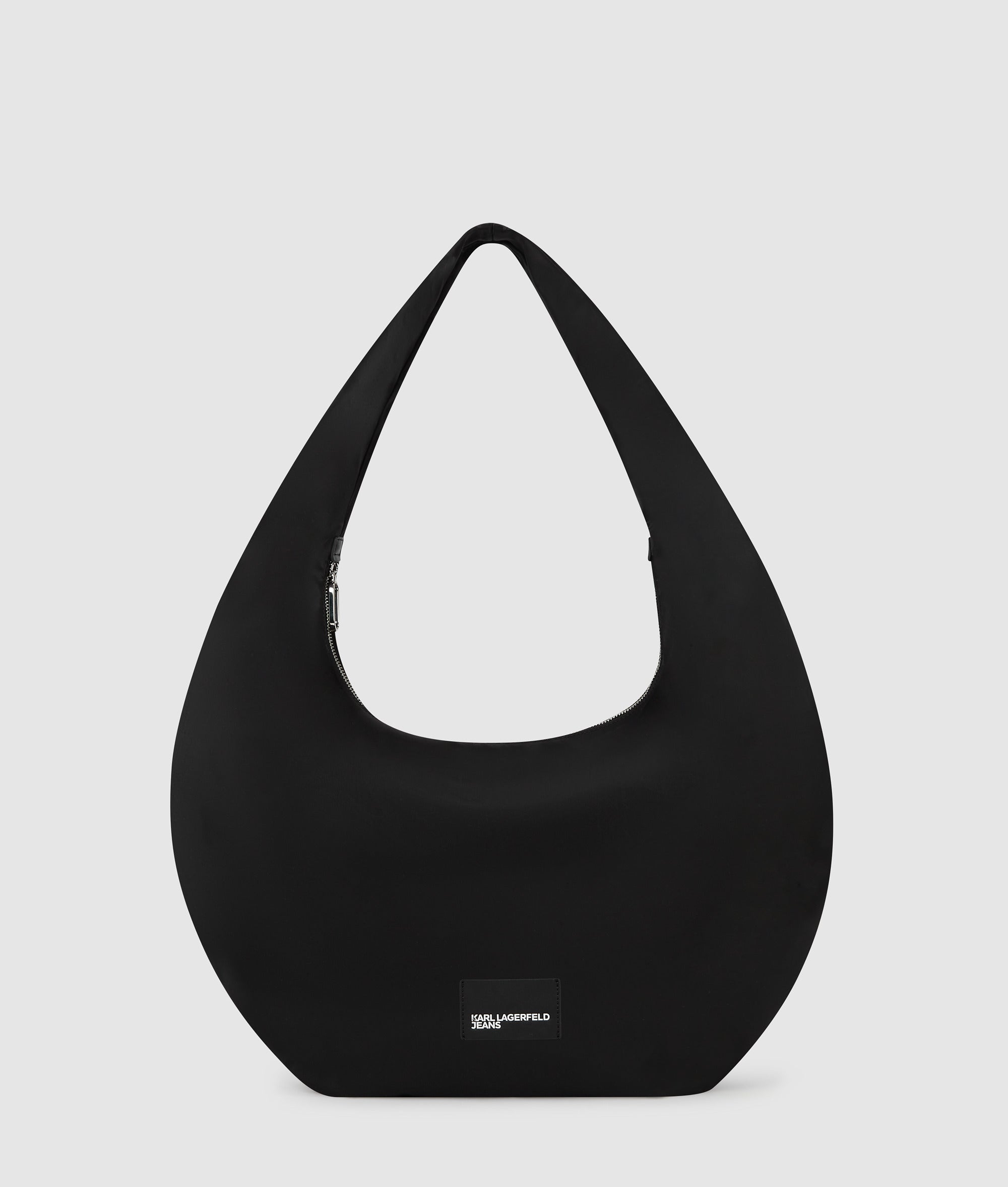 Glossy nylon hobo bag