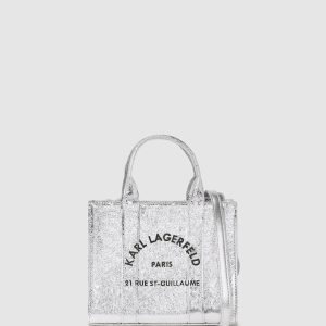 Rue St-Guillaume mini metallic tote bag