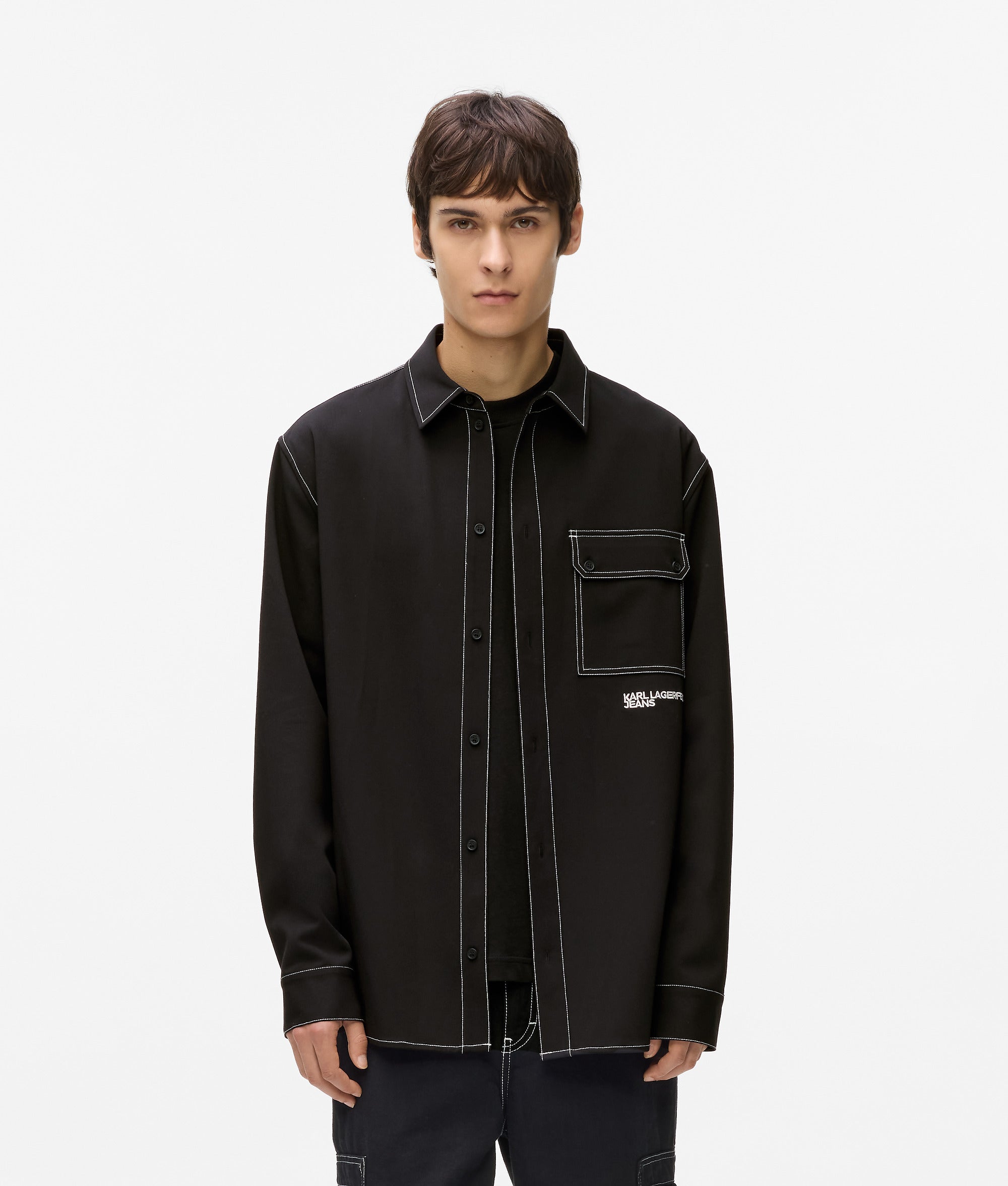 Contrast stitch shirt