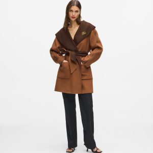 Reversible wool-blend coat