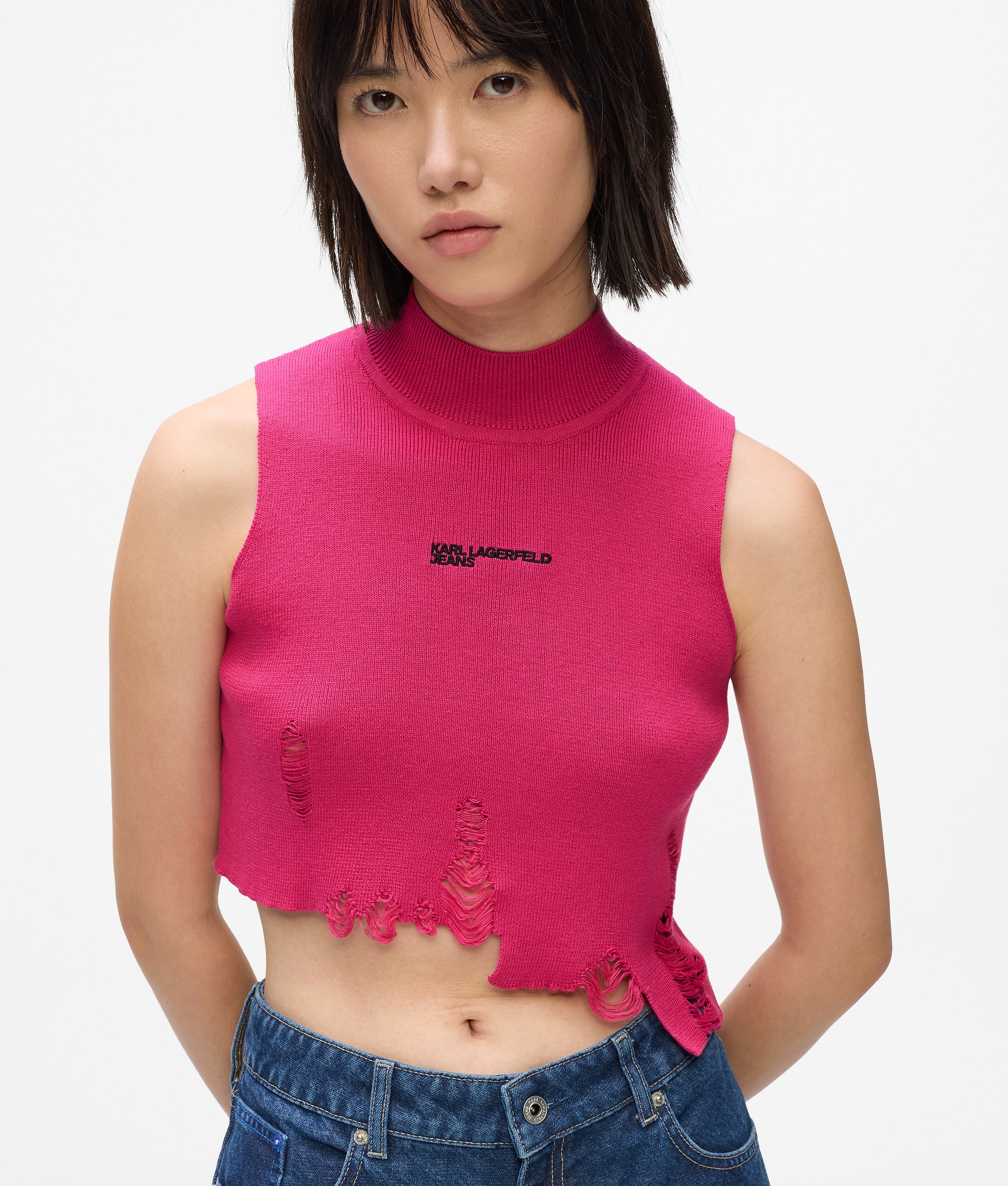 Distressed knitted top - Image 3