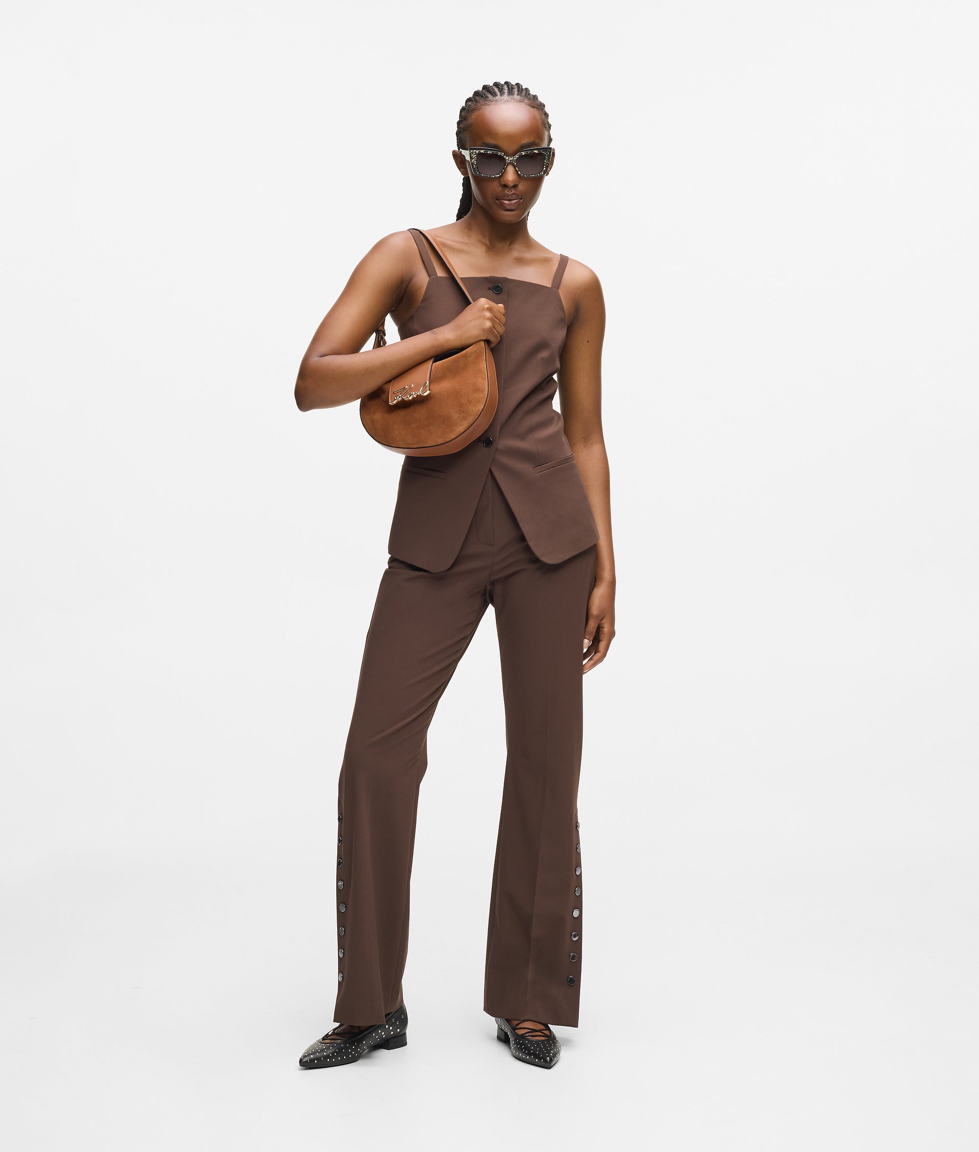 K/Signature suede moon bag - Image 2