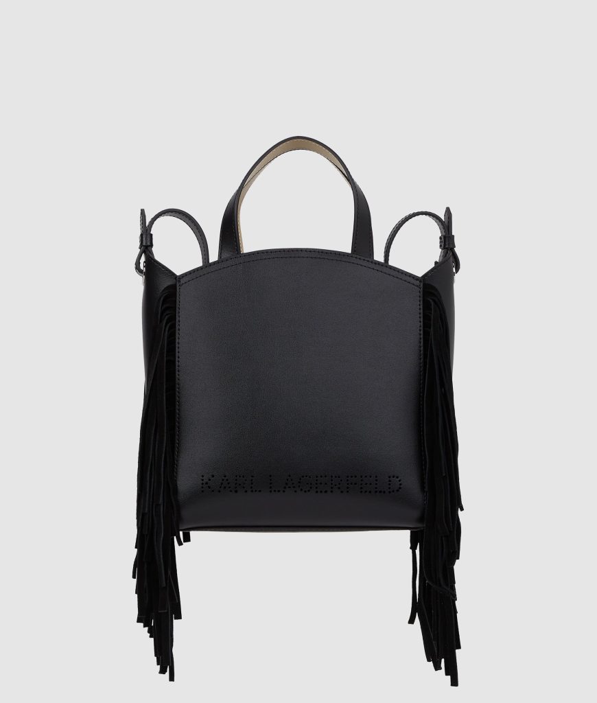 K/Circle small fringe tote bag