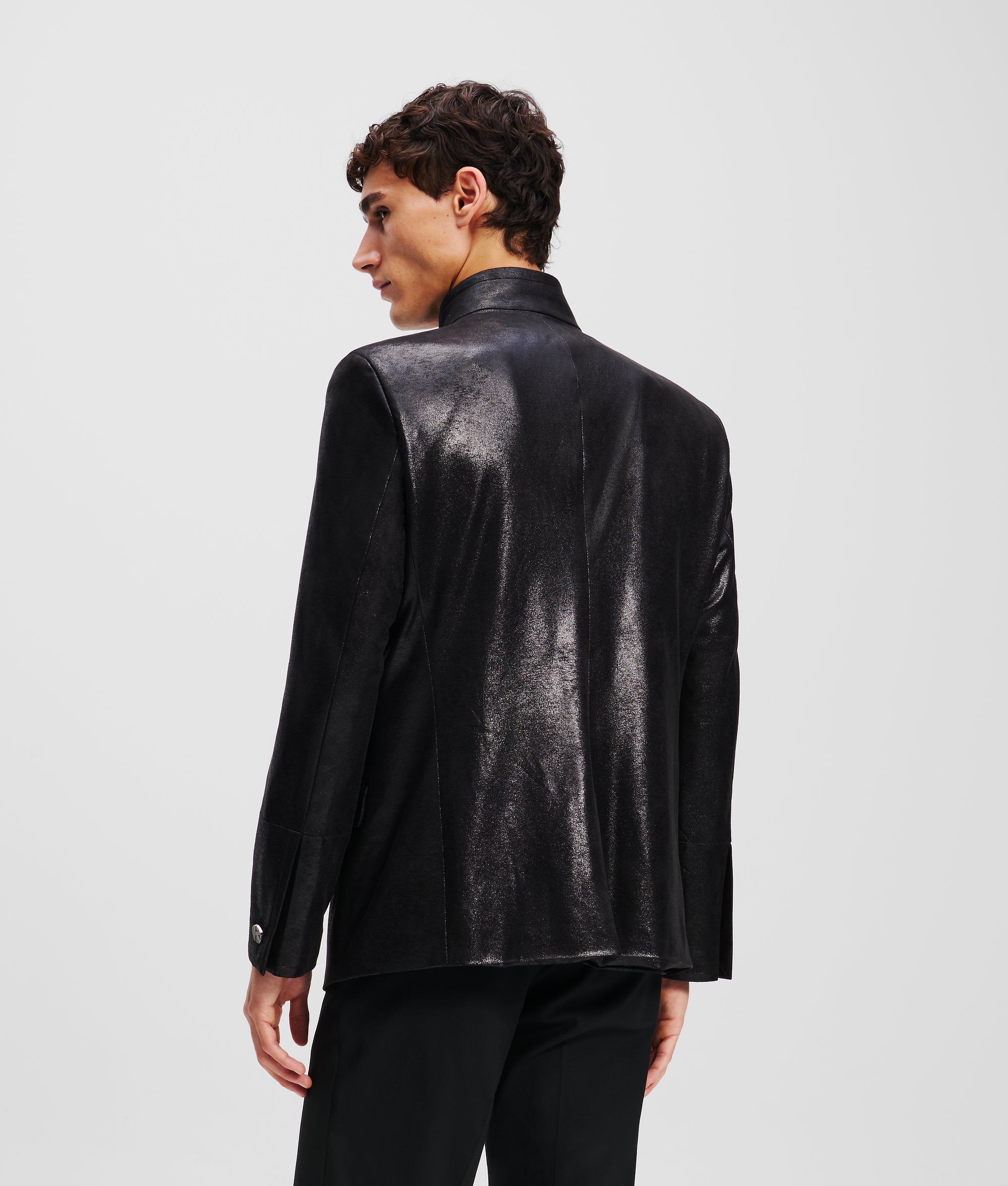 FAUX-LEATHER STAND-UP COLLAR JACKET - Image 2