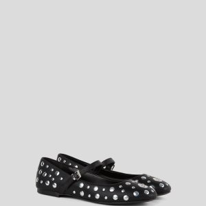 KARO MIRROR STUDS BALLET FLATS